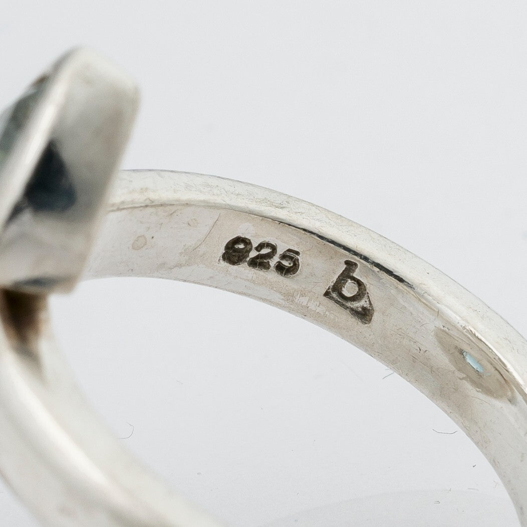 Silberring Blaue Steine 925er Silber 6,03 g Größe 51 (16,2 mm Ø)4