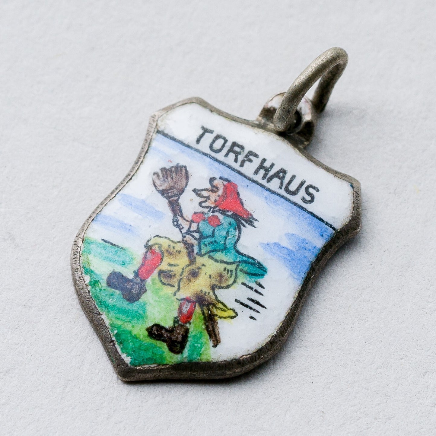 Souvenir Anhänger Silber 800 Torfhaus 1,5 cm 1,17 g2