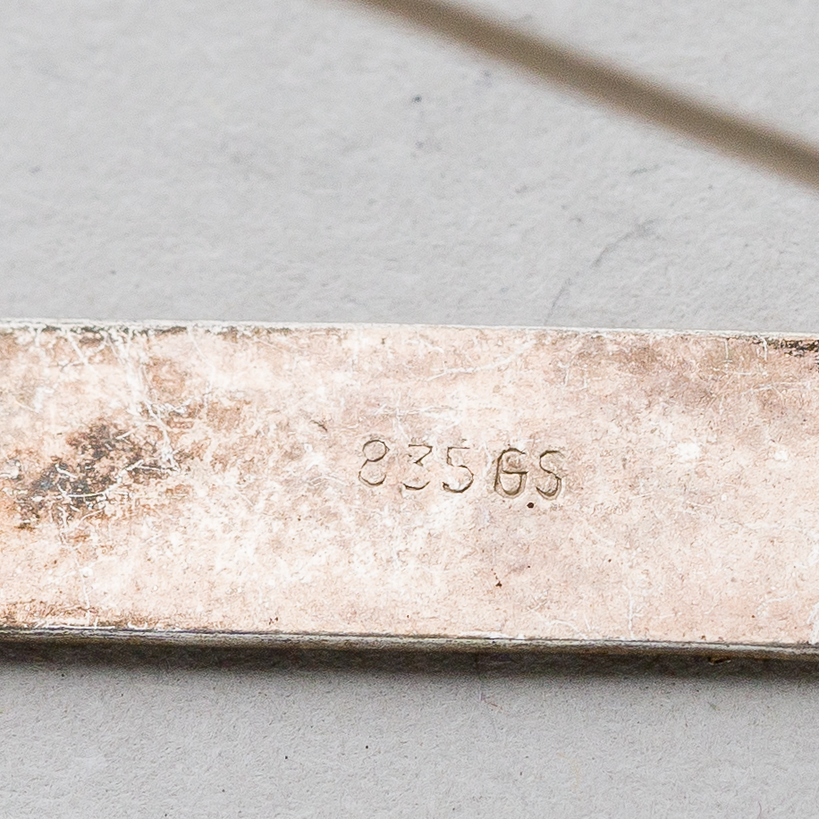 Brosche 835er Silber 2,39 g 4,5 cm2