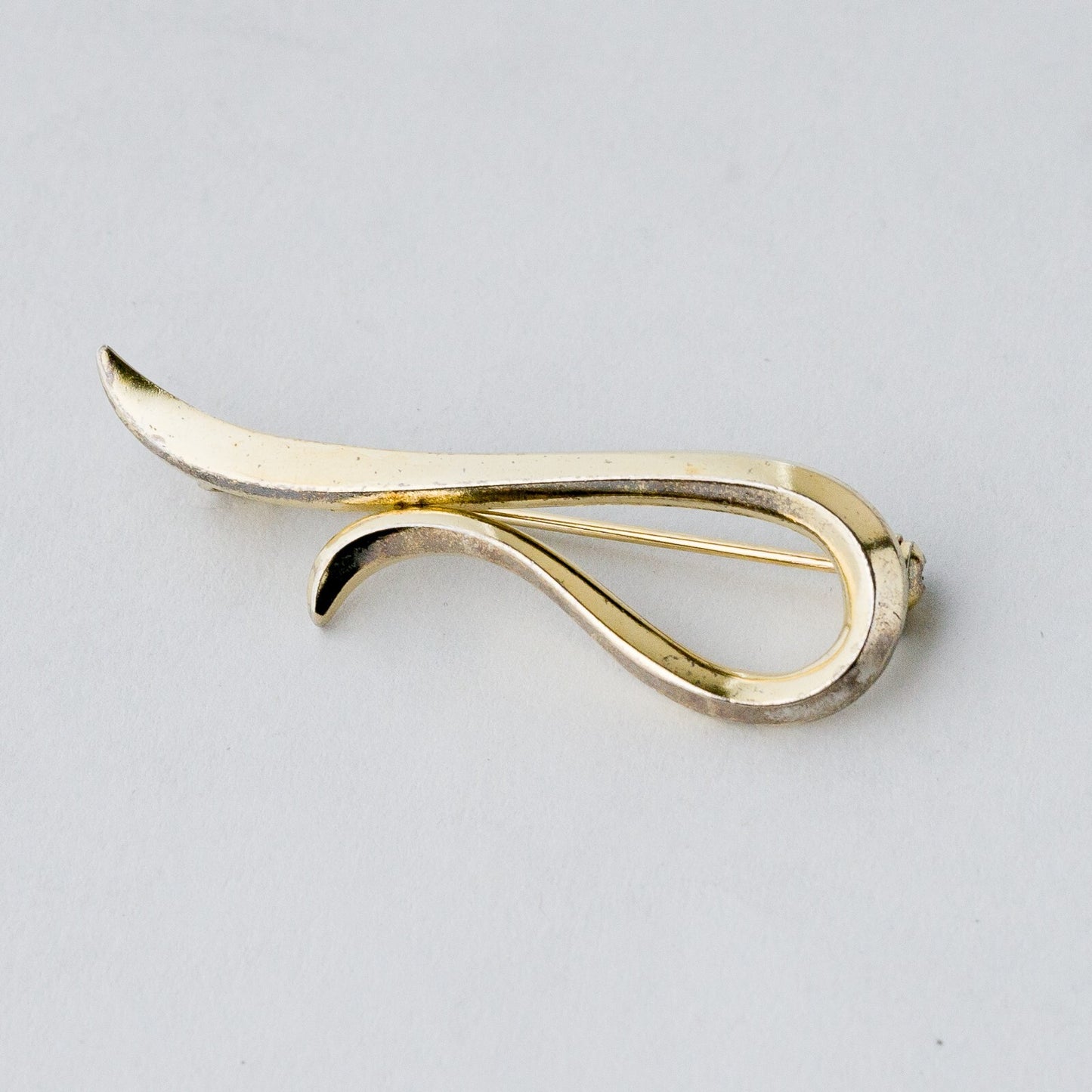 Silber Brosche Spange 835 vergoldet Reh-Punze 3,54 g0