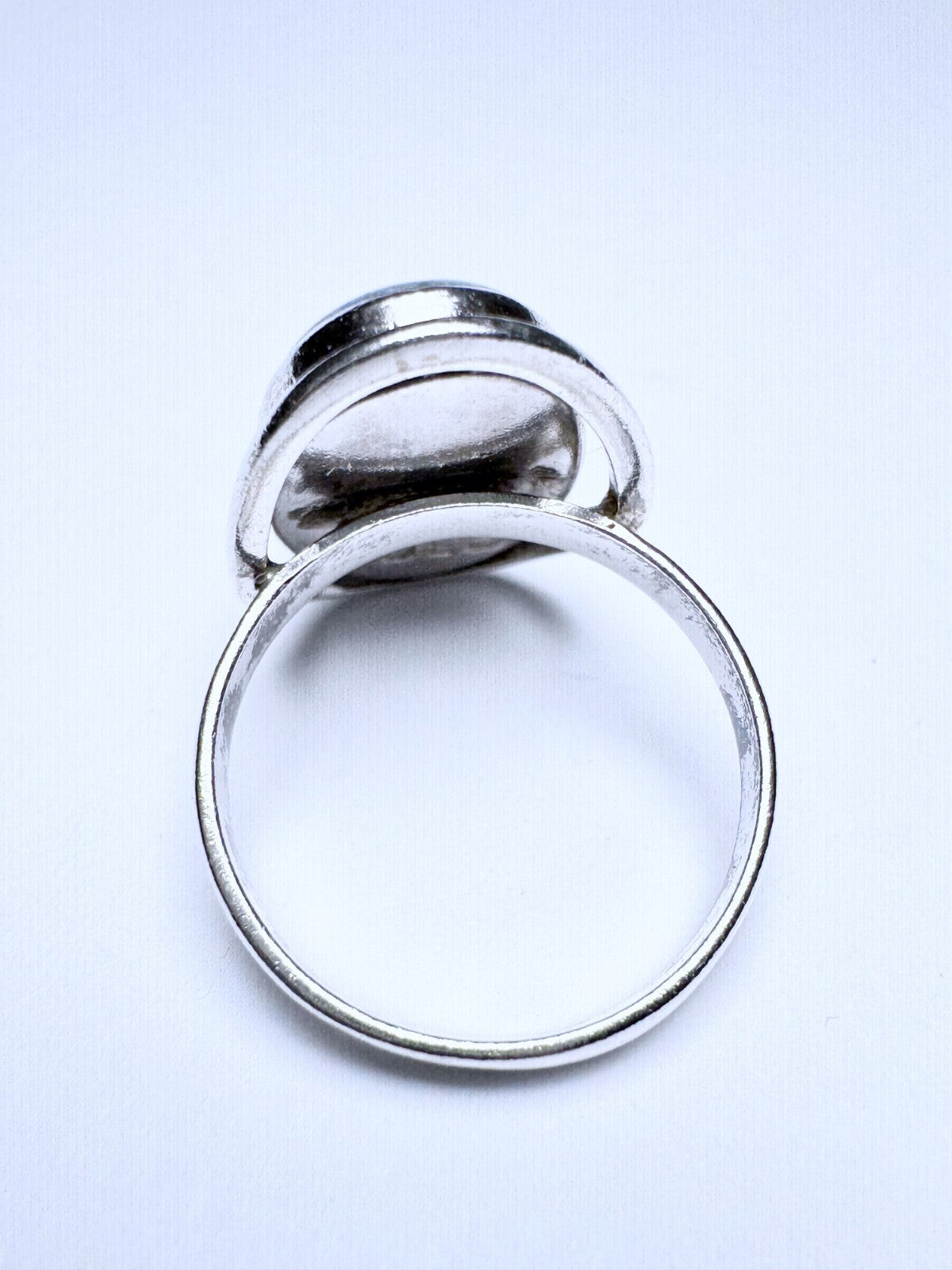 Ring 930er Silber Größe 51 Blauer Cabochon 4,27g1