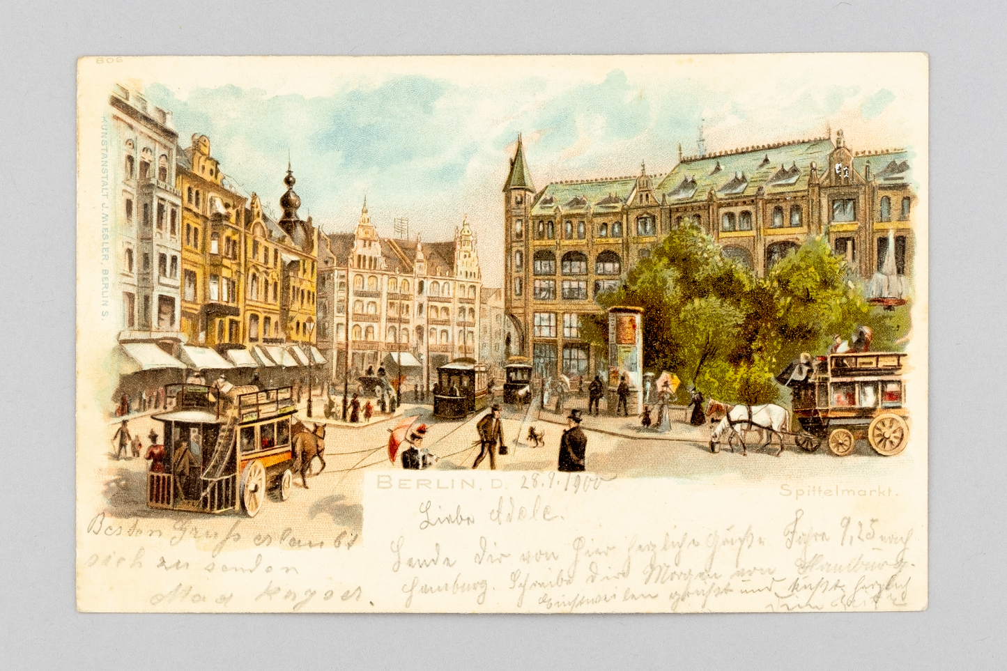 Ansichtskarte Gruss aus Berlin Spittelmarkt 19000