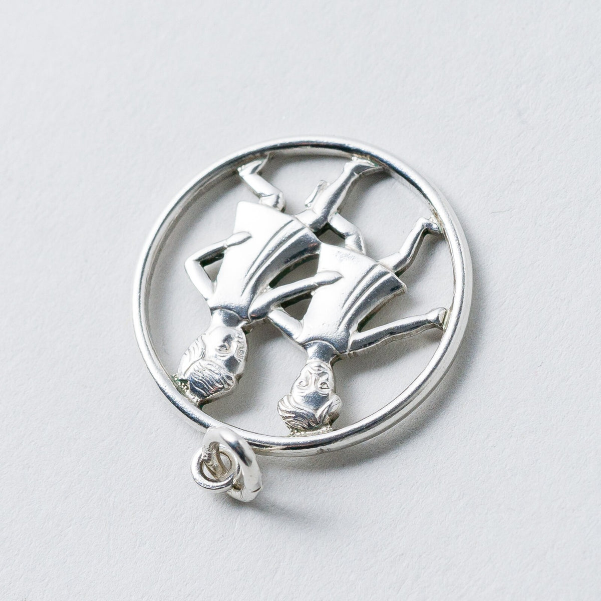 Anhänger 835 Silber Sternzeichen Zwilling 2,7 cm 2,15 g2