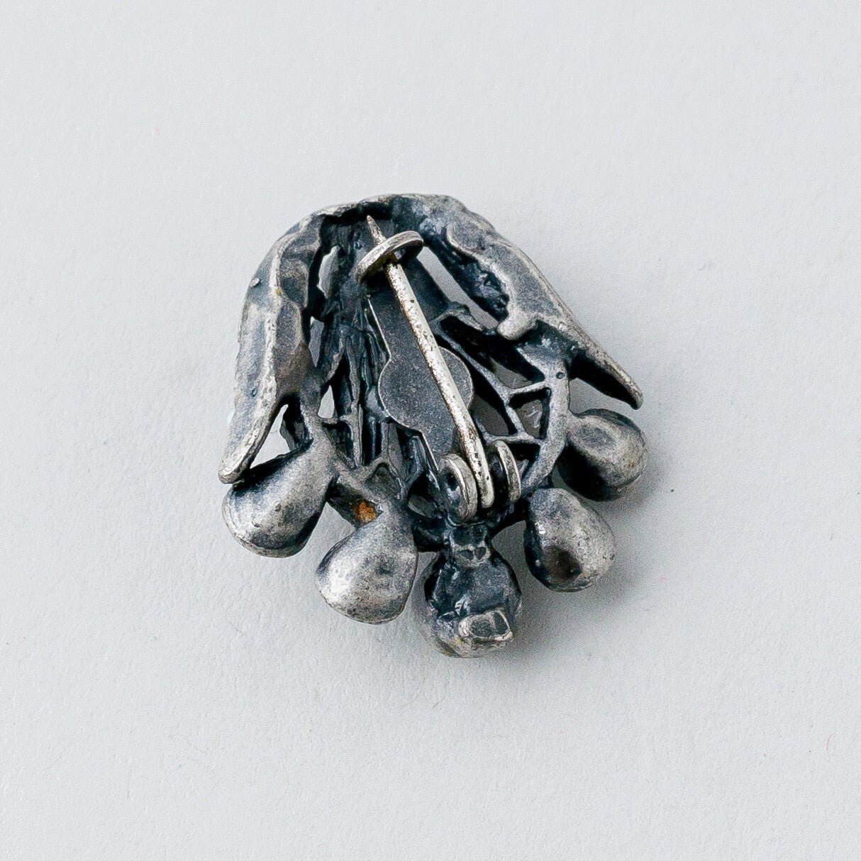 Silber Brosche Spange Perlen 4,6 g4