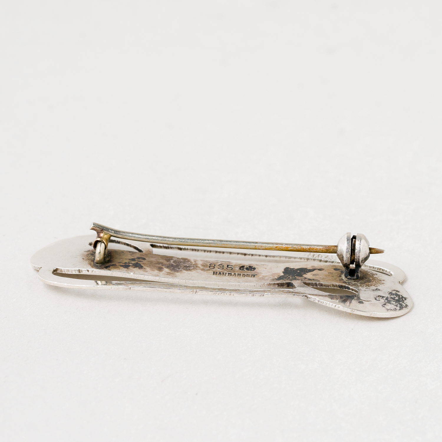 Brosche 835er Silber 4,72 g 5 cm1