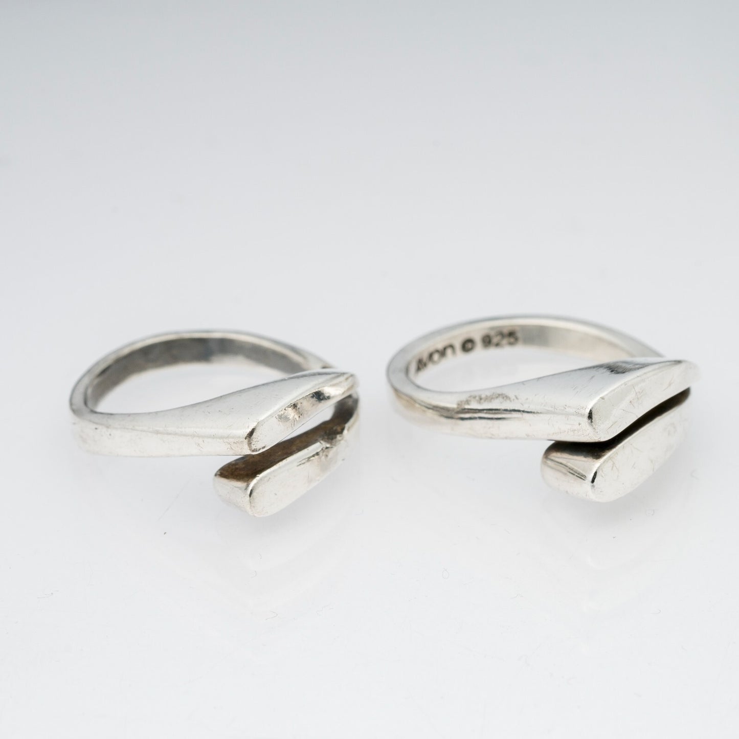 2 x Silberring "Avon" 925er Silber 11,68 g Größe ab 54 (17,2 mm Ø)1