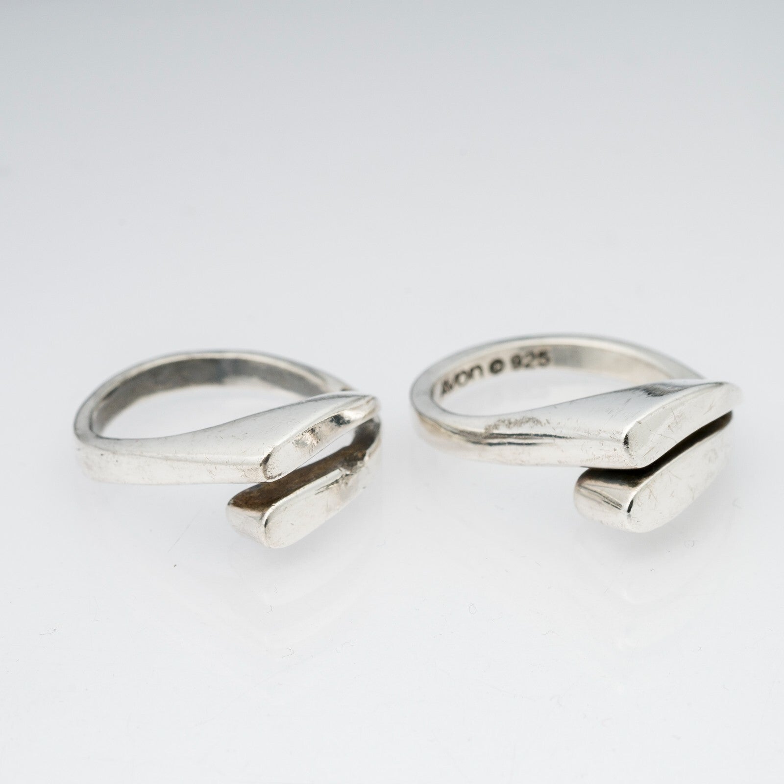 2 x Silberring "Avon" 925er Silber 11,68 g Größe ab 54 (17,2 mm Ø)1