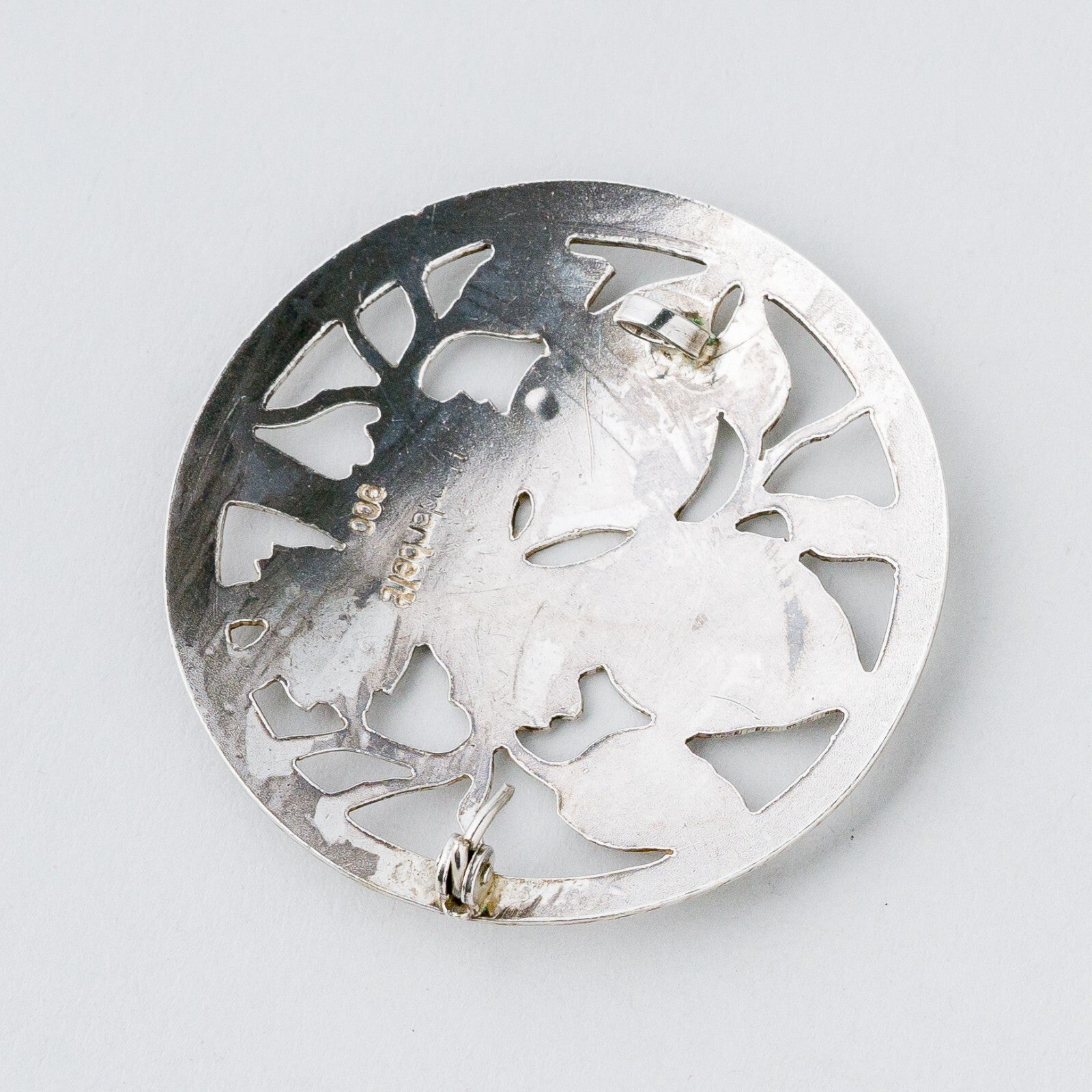 Silber Brosche Spange 900 Floral 7,14 g4