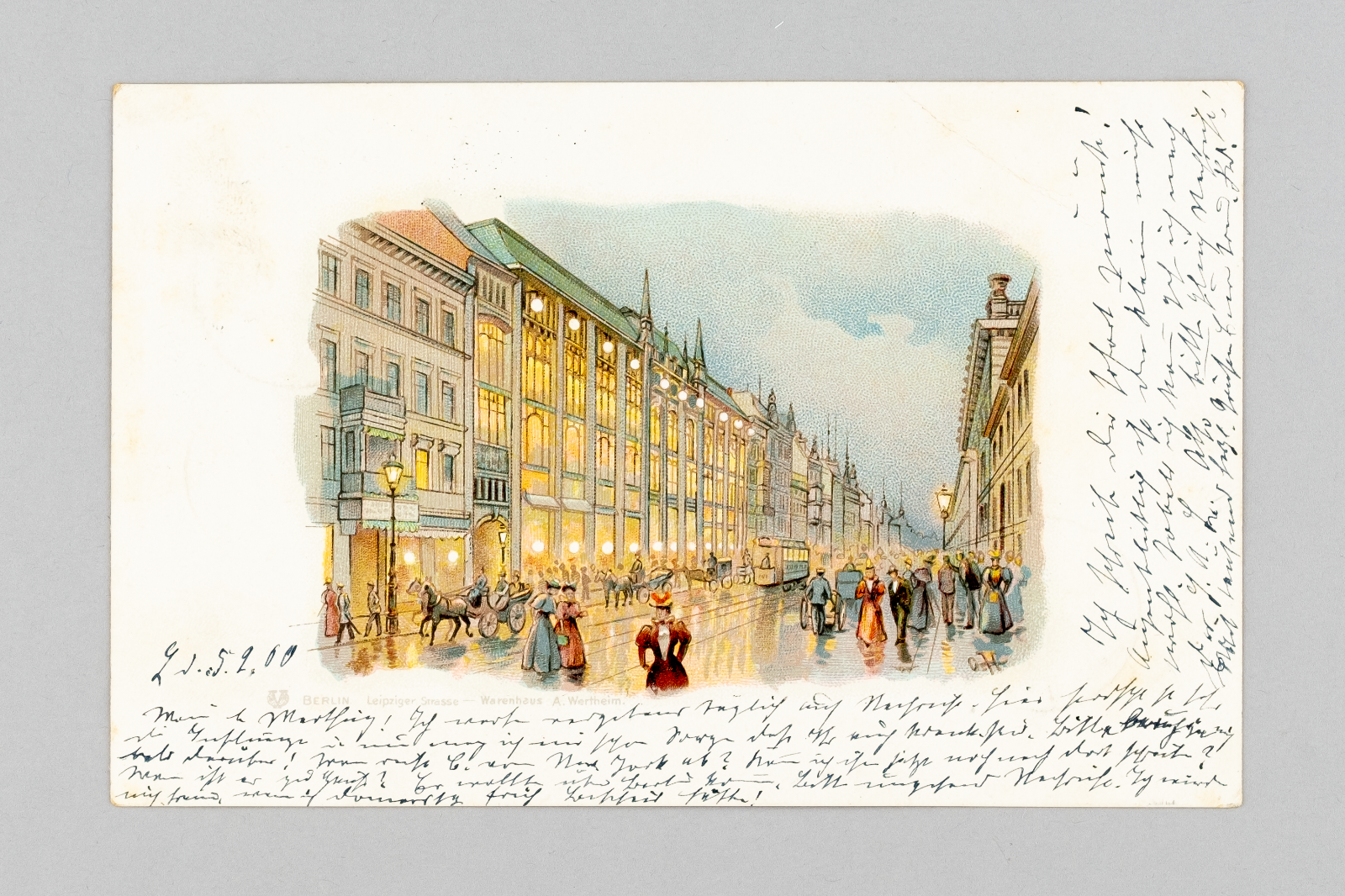 Ansichtskarte Gruss aus Berlin Leipziger Straße Wertheim 19000
