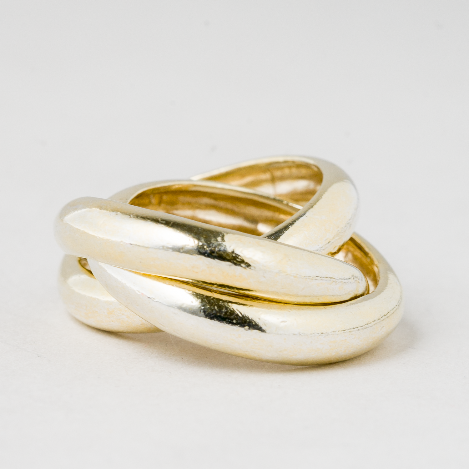 3 x Ring vergoldet 925er Silber 12,22 g Größe 54 (17,2 mm Ø)3