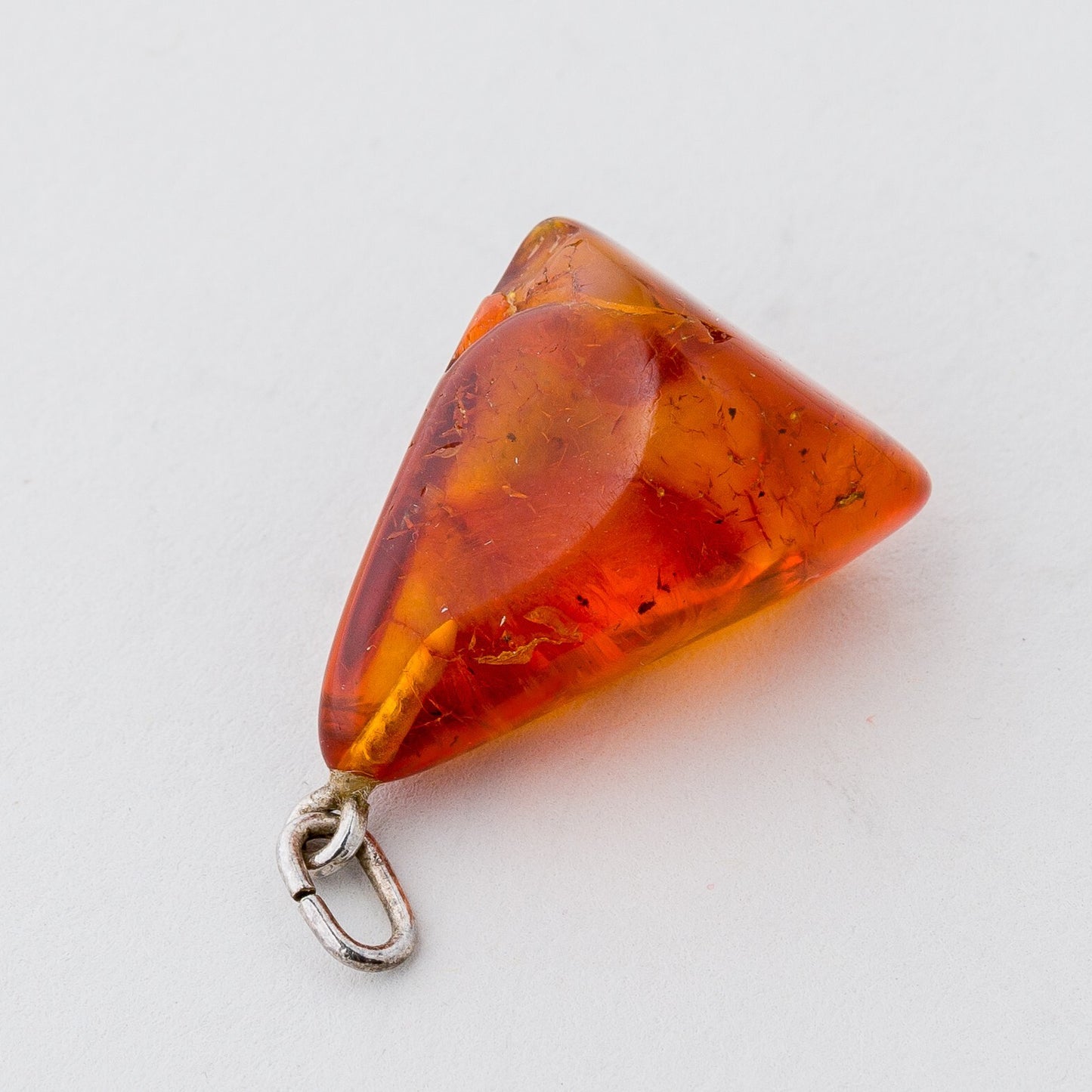 Silber Anhänger Bernstein 3 cm 2,1 g2