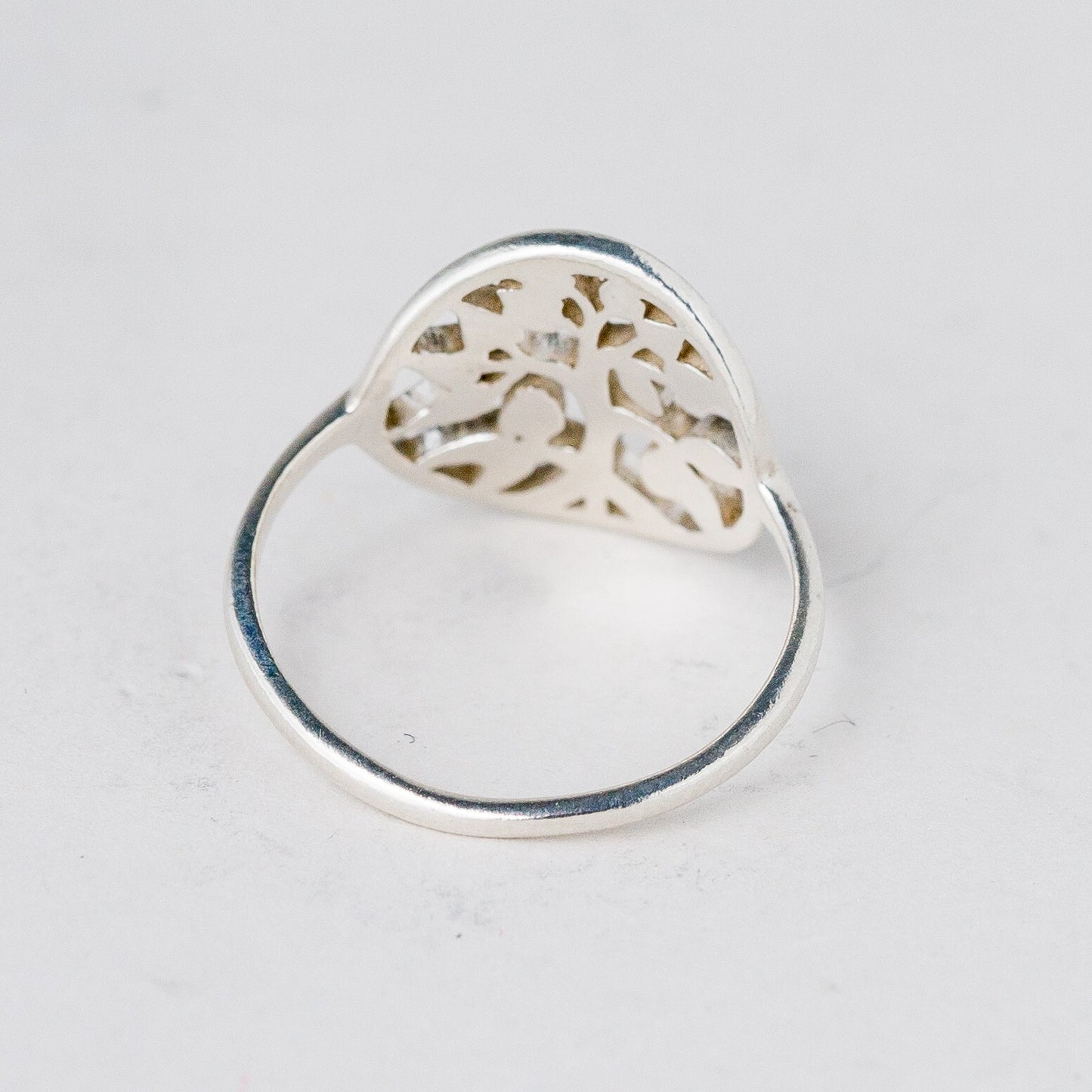 Silber Ring 54 (17,2 mm Ø) 925 Baum 2,23 g4