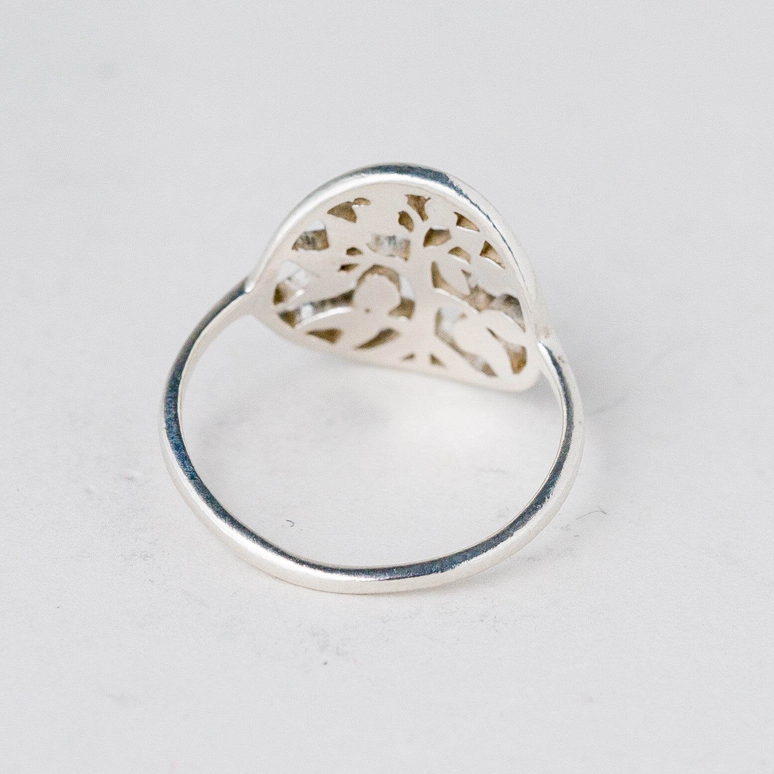 Silber Ring 54 (17,2 mm Ø) 925 Baum 2,23 g4