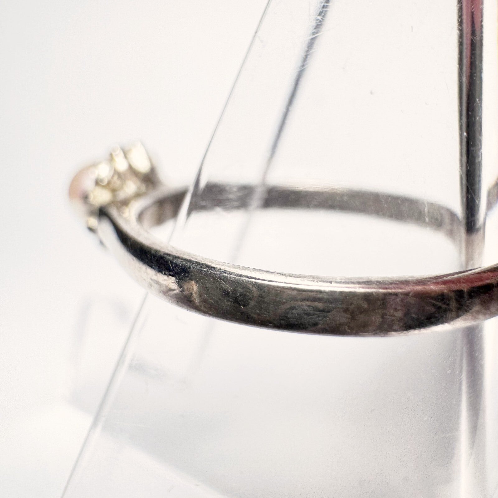 Ring 925er Silber (gestempelt) Größe 56 mit Perle 2,16g5