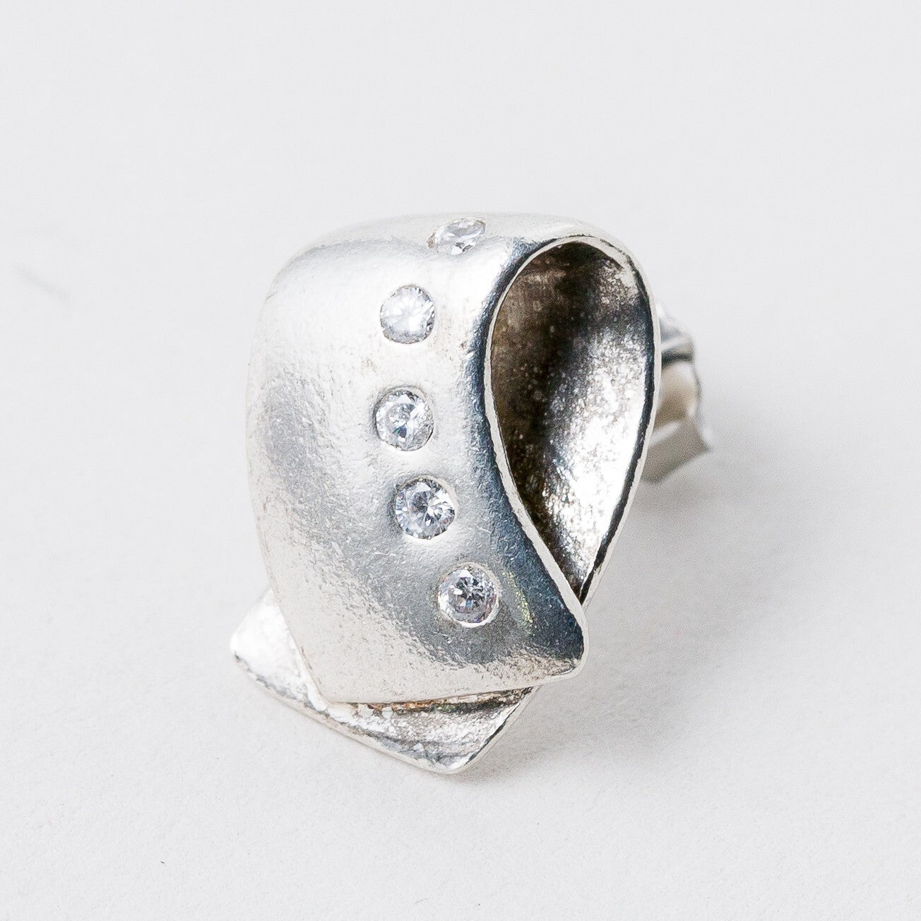 Silber Ohrringe Ohrstecker 925 Weiße Steine 6,84 g1