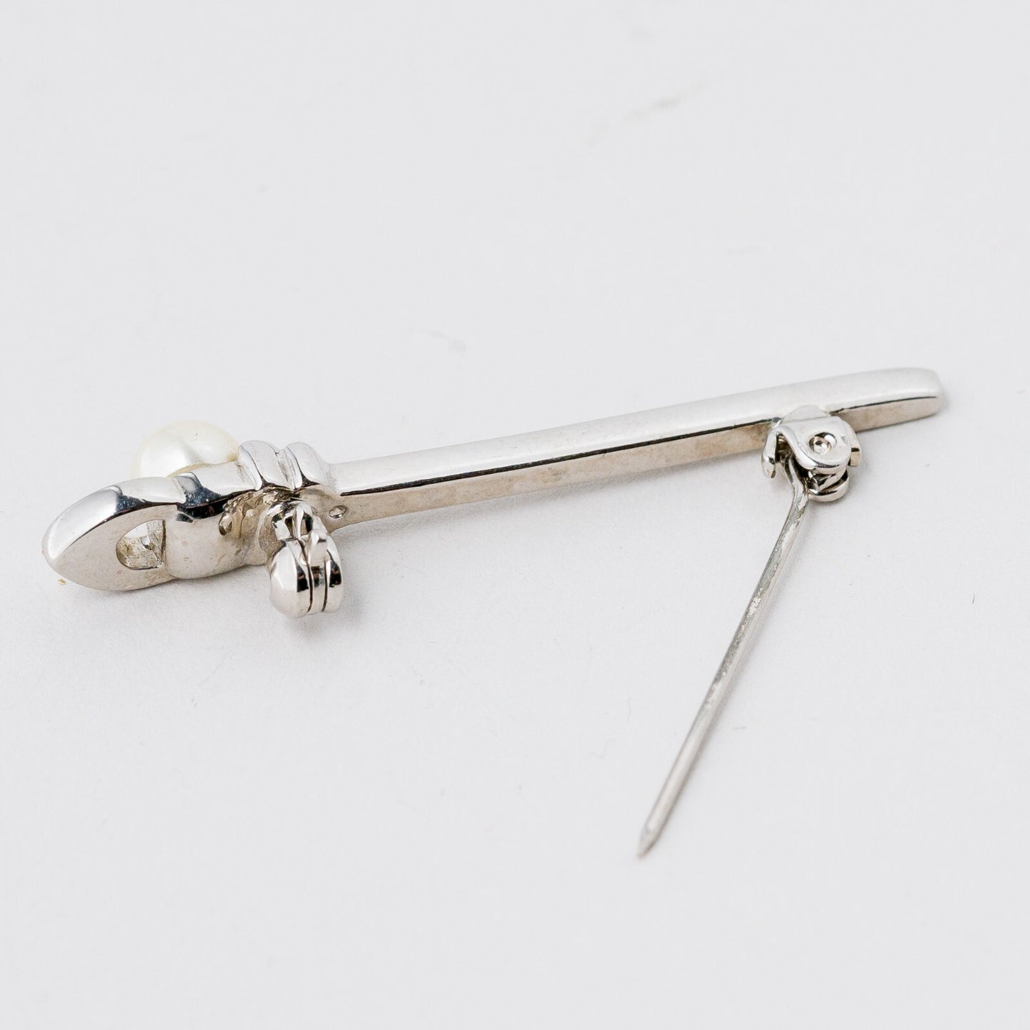 Silber Brosche Perle 3,68 g2