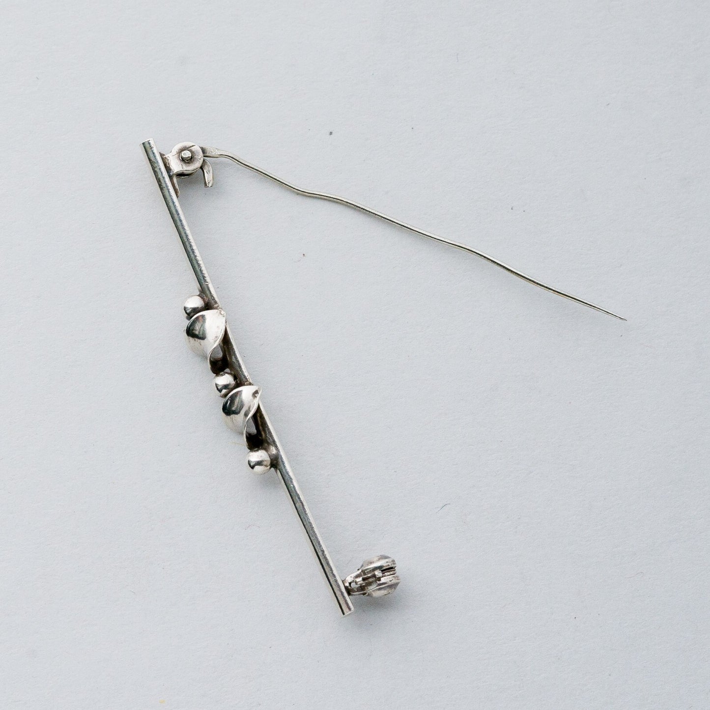Silber Brosche Spange 835 Kugeln 2,19 g5