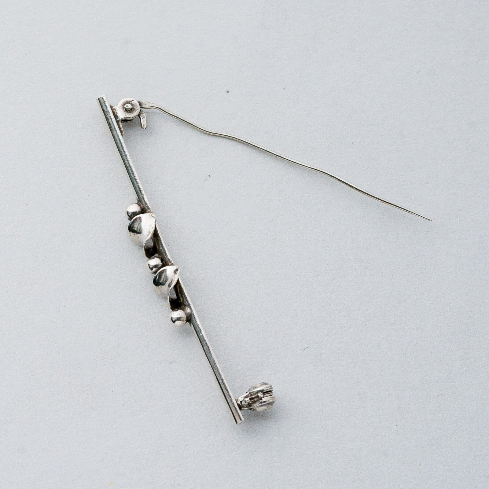 Silber Brosche Spange 835 Kugeln 2,19 g5