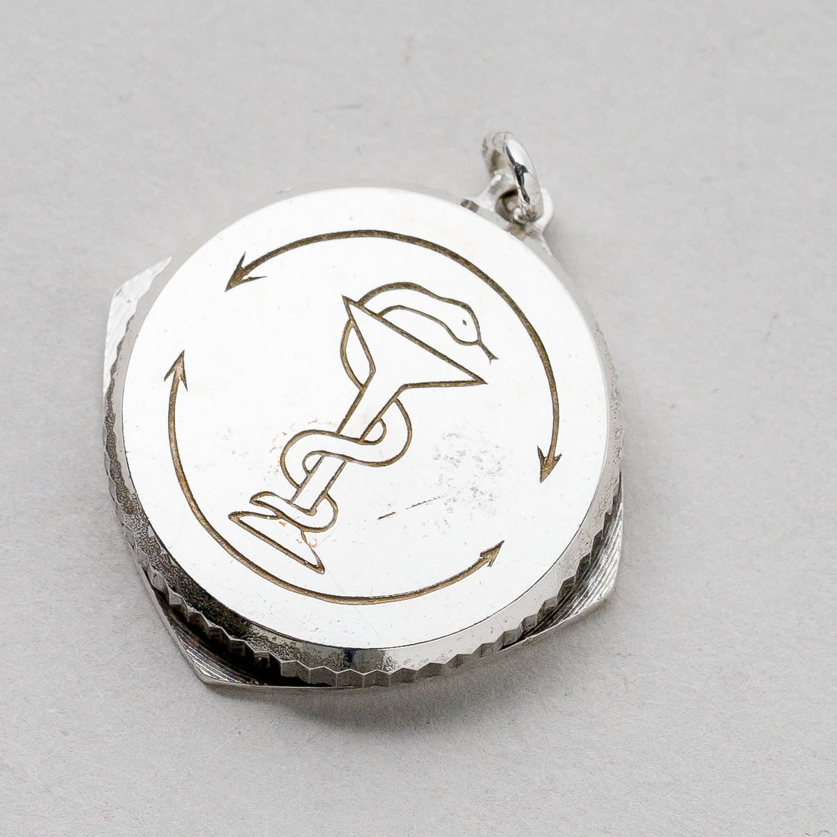 Anhänger Medaillon Apotheke 835er Silber 9,09 g 3 cm0