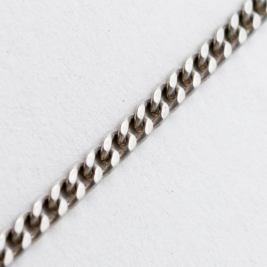 Silber Halskette 835 Panzerkette Ohne Verschluss 2 mm 43 cm 4,2 g0