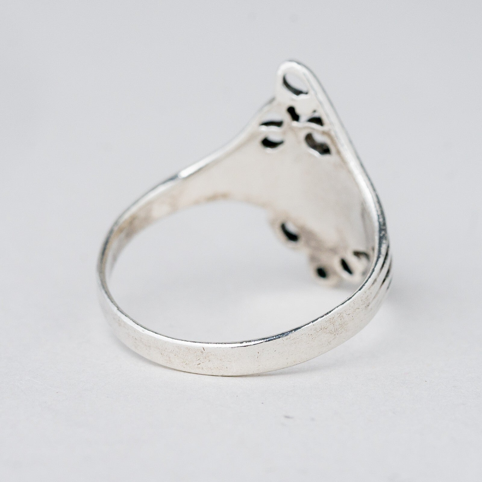 Silber Ring 925 Blauer Stein Größe 61 (19,4 mm Ø) 2,88 g3