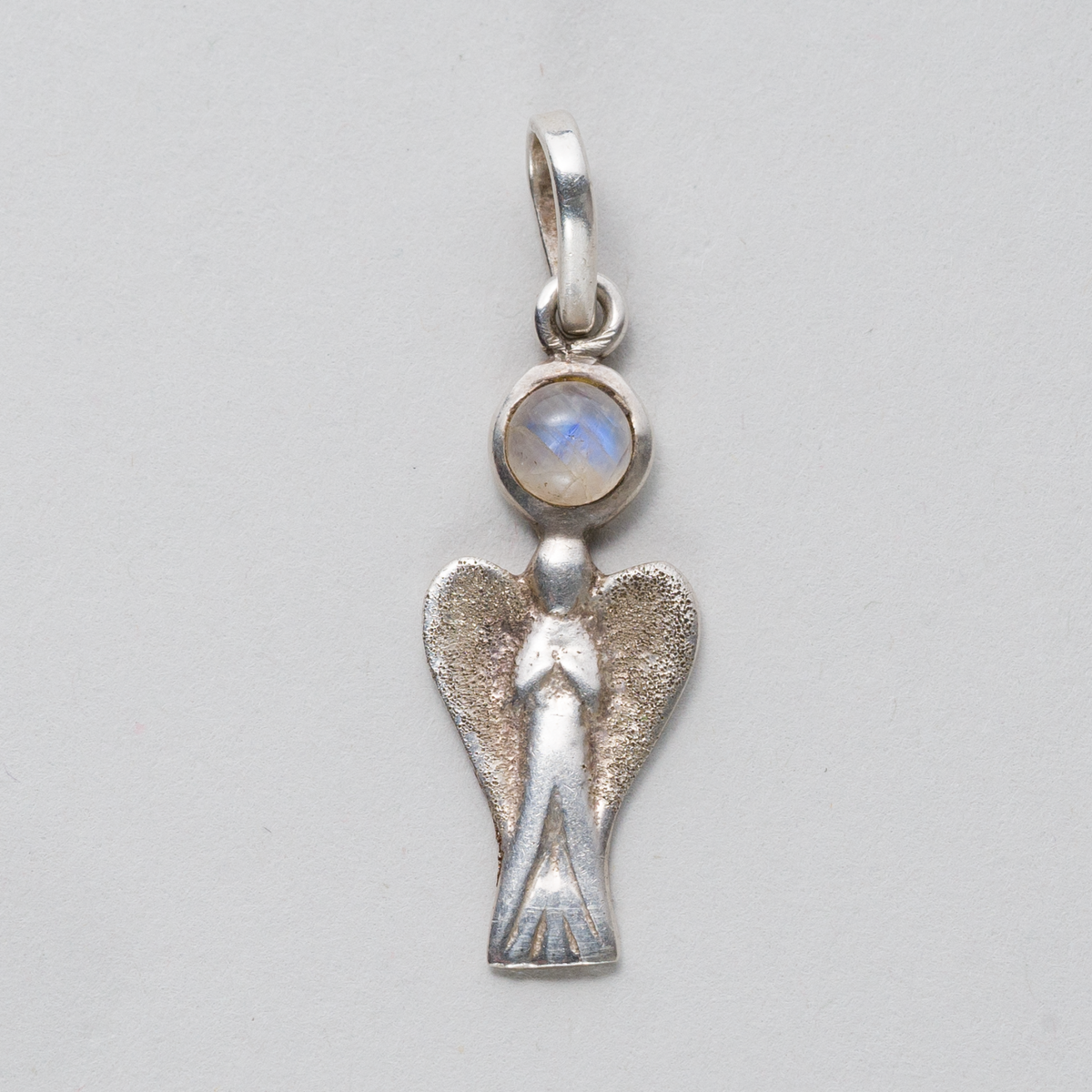 Anhänger Silber 1,8g Engel mit Stein 3,5 cm x 1 cm0