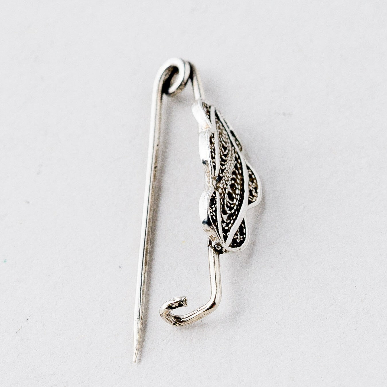 Silber Brosche filigran 2,8 cm 1,14 g5