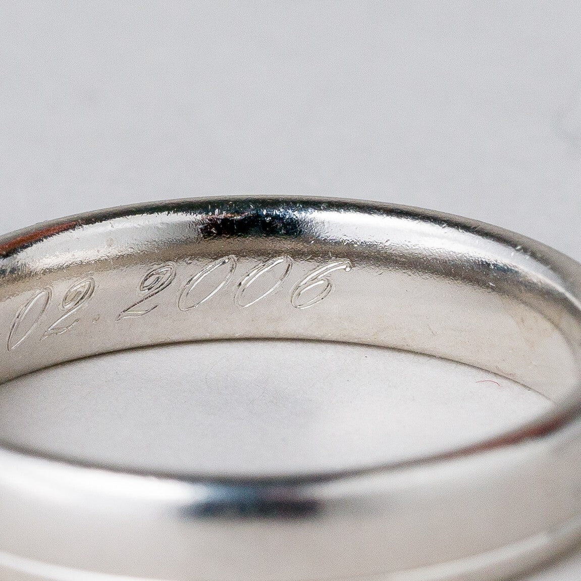 Silber Ring 925 Gravur innen Größe 66 (21,0 mm Ø) 6,44 g11