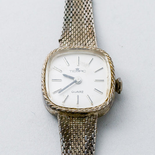 Tempic Silber Armbanduhr 16,5 cm 835 Quarz 19,87 g0