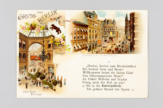 Ansichtskarte Gruss aus Berlin Friedrichstraße/ Café Keck um 19000