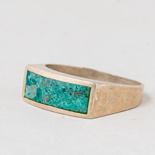 Ring Grüner Stein 925er Silber 3,08 g Größe 54 (17,2 mm Ø)0
