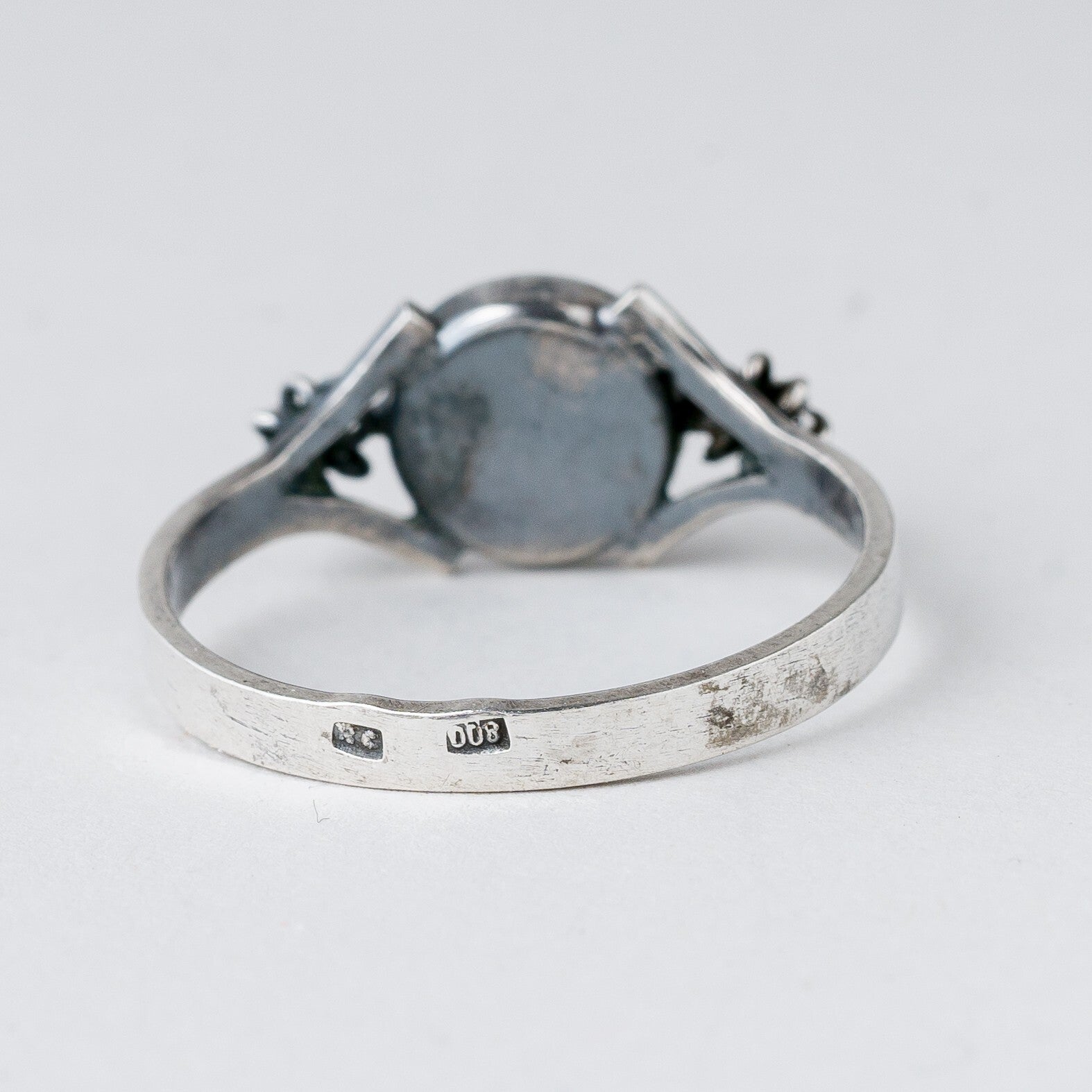 Silber Ring 800 Bernstein Größe 62 (19,7 mm Ø) 2,03 g3
