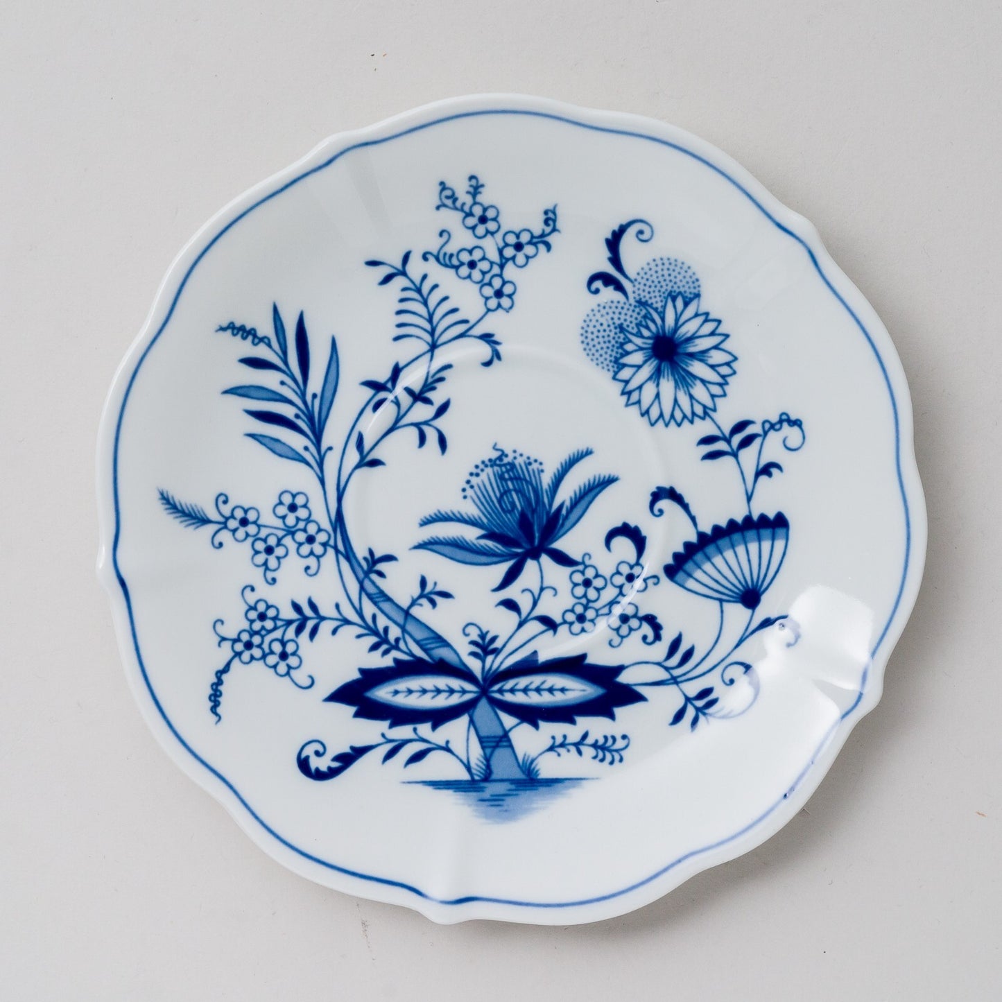 1 x Porzellan Bavaria Untertasse Suppe Zwiebelmuster unbeschädigt1