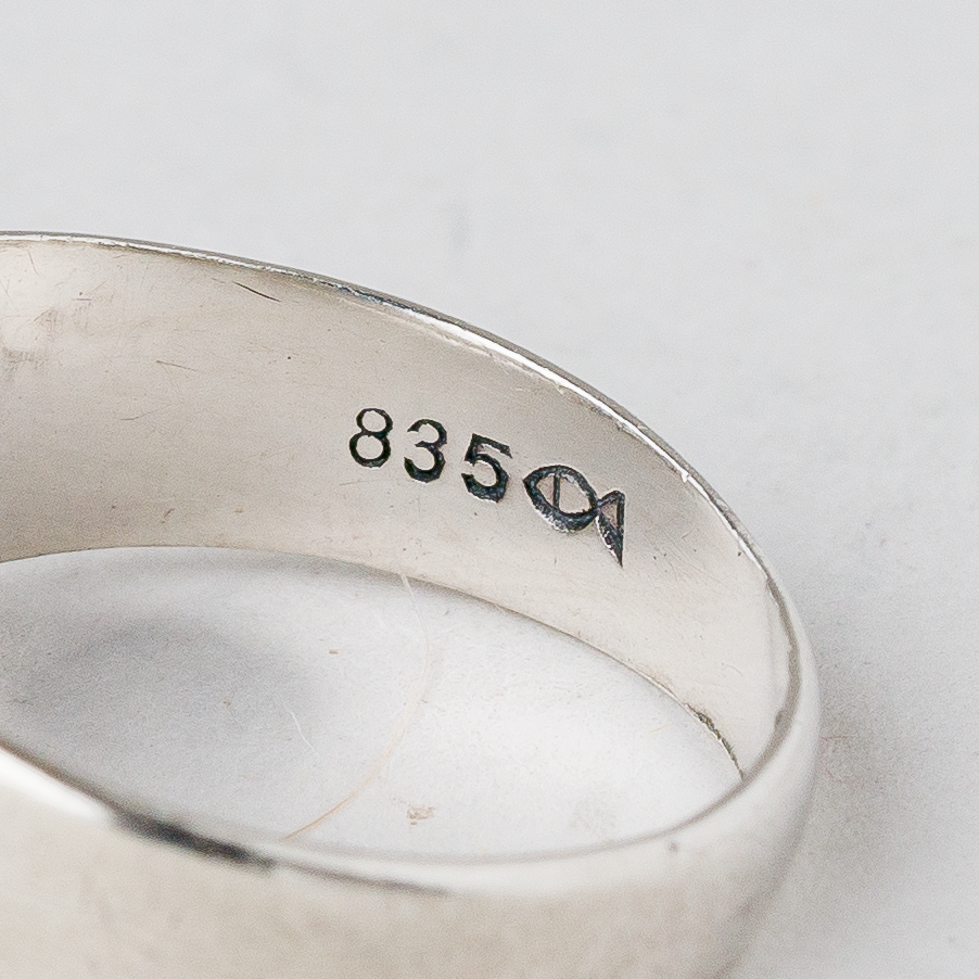 Ring Bernstein 3,34 g 835er Silber Größe 54 (17,2 mm Ø)3