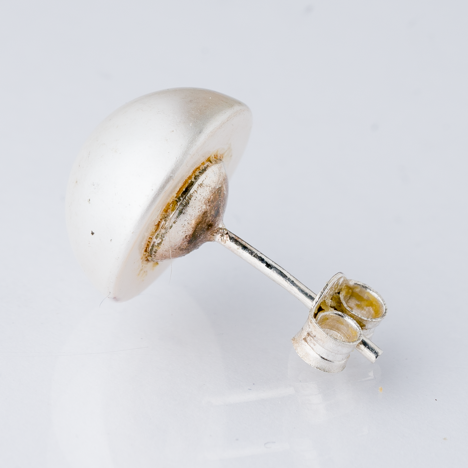 Einzelner Ohrring Ohrstecker Perle Silber 0,74 g3