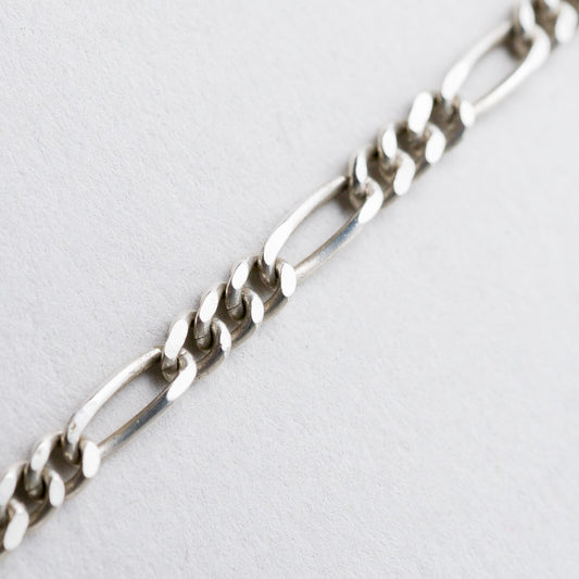 Silber Halskette 925 Figaro Panzerkette 3 mm 51 cm 8,36 g0
