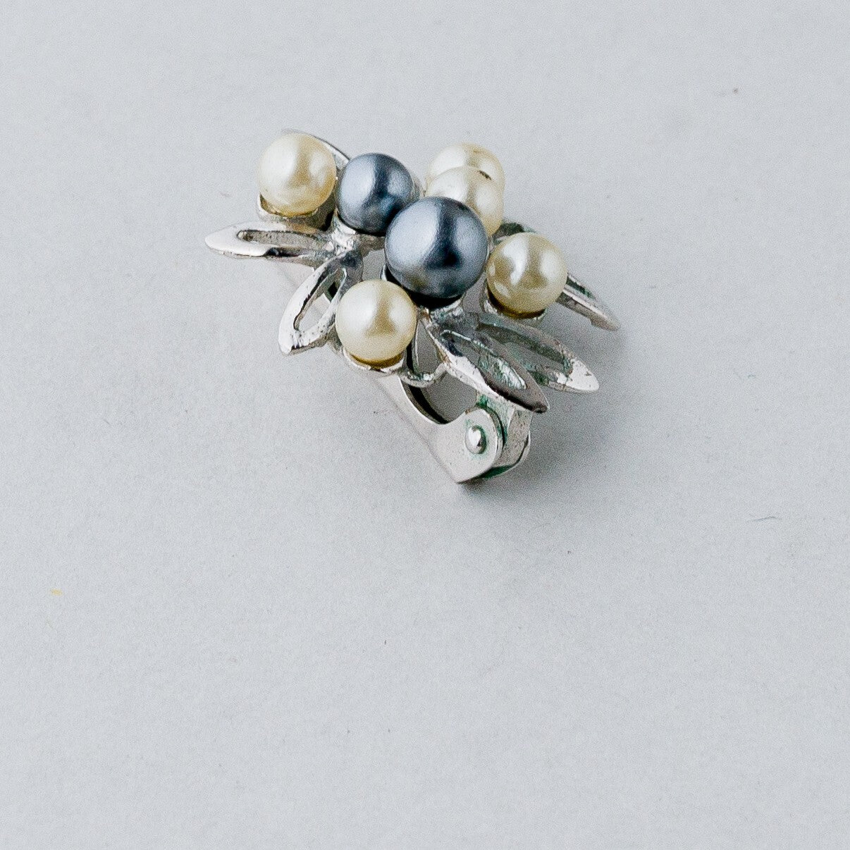 Silber Clip Tuchclip 925 Perlen 2,34 g3