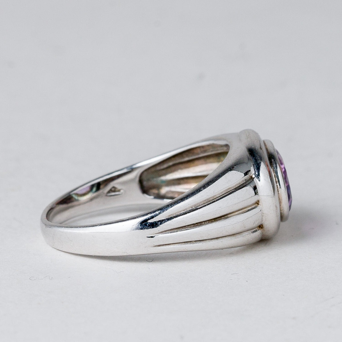 Silber Ring 925 Lila Stein Größe 65 (20,6 mm Ø) 5,48 g2