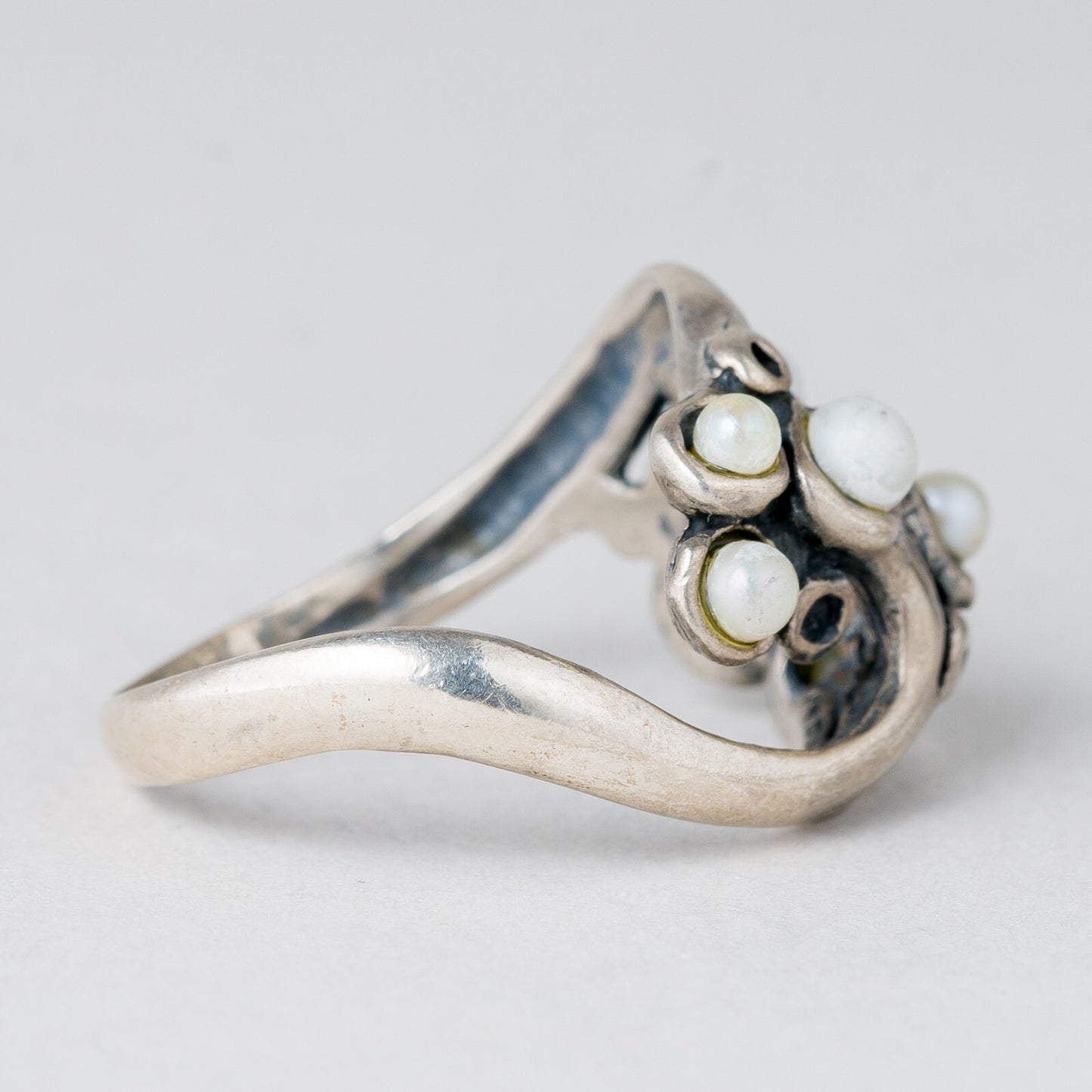 Ring Perlen 4,6 g Silber Größe 54 (17,2 mm Ø)2