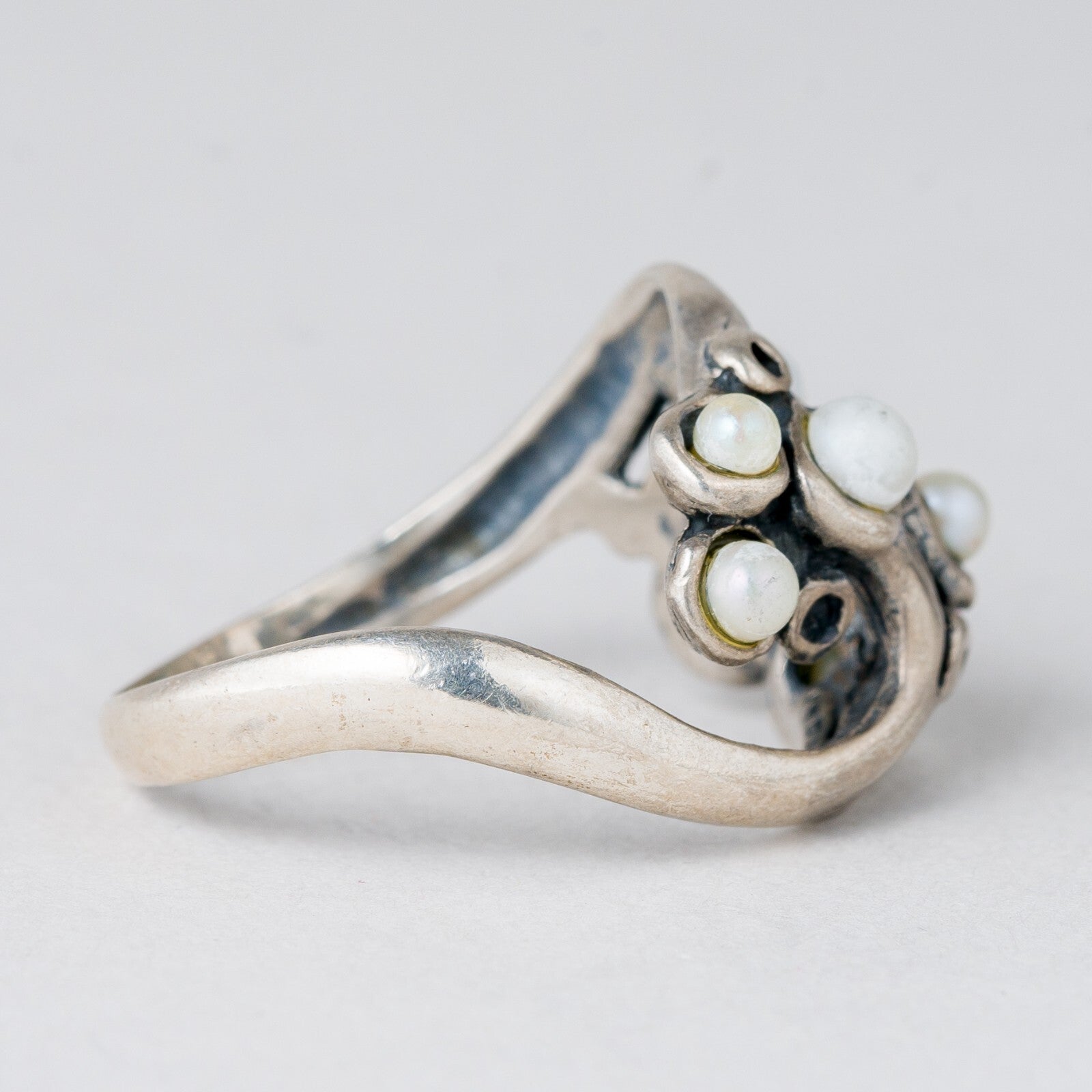 Ring Perlen 4,6 g Silber Größe 54 (17,2 mm Ø)2