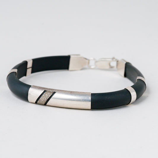 Silber Gummi Armband 21 cm 925 11,83 g0