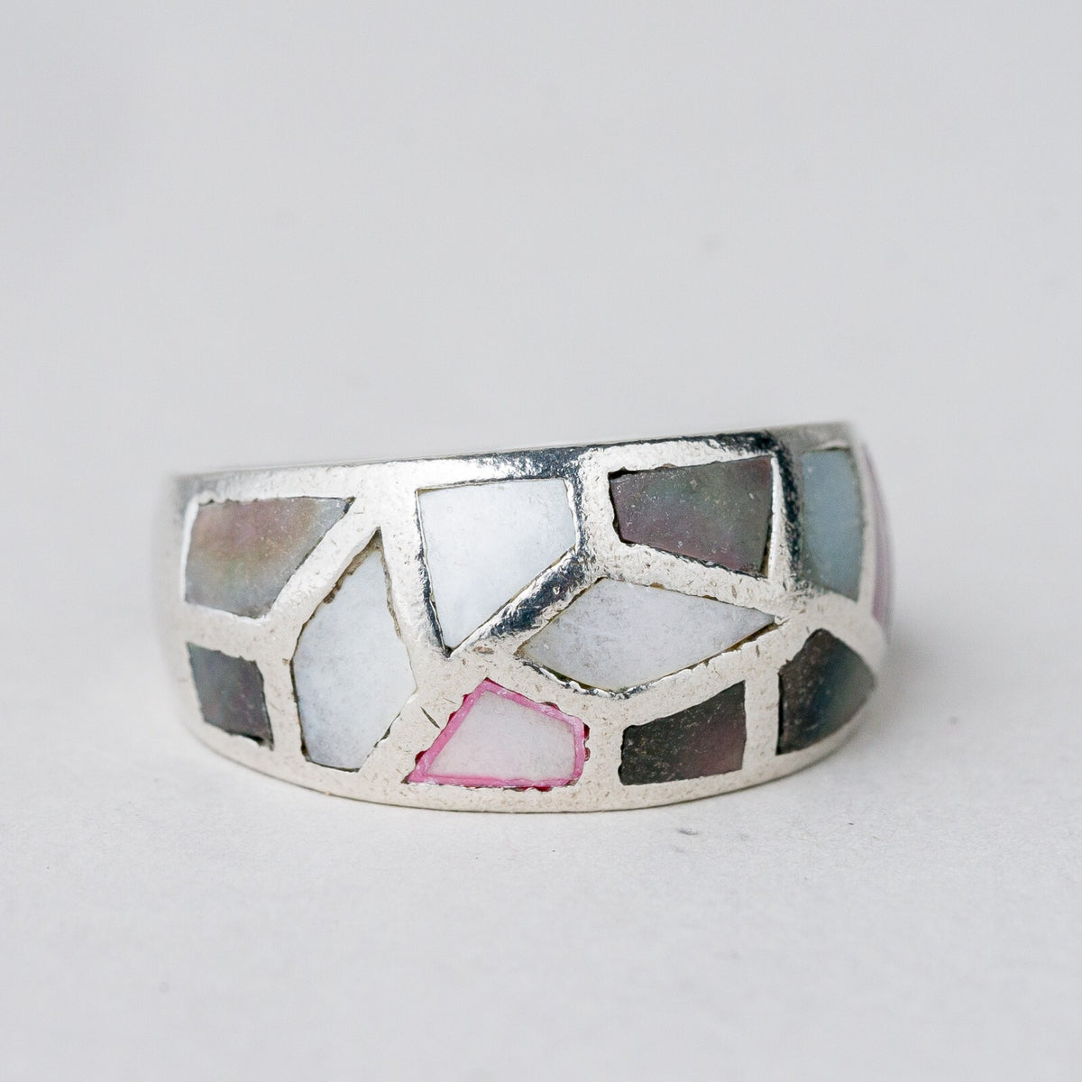 Silber Ring 925 Steinbesatz Größe 59 (18,8 mm Ø) 6,87 g1