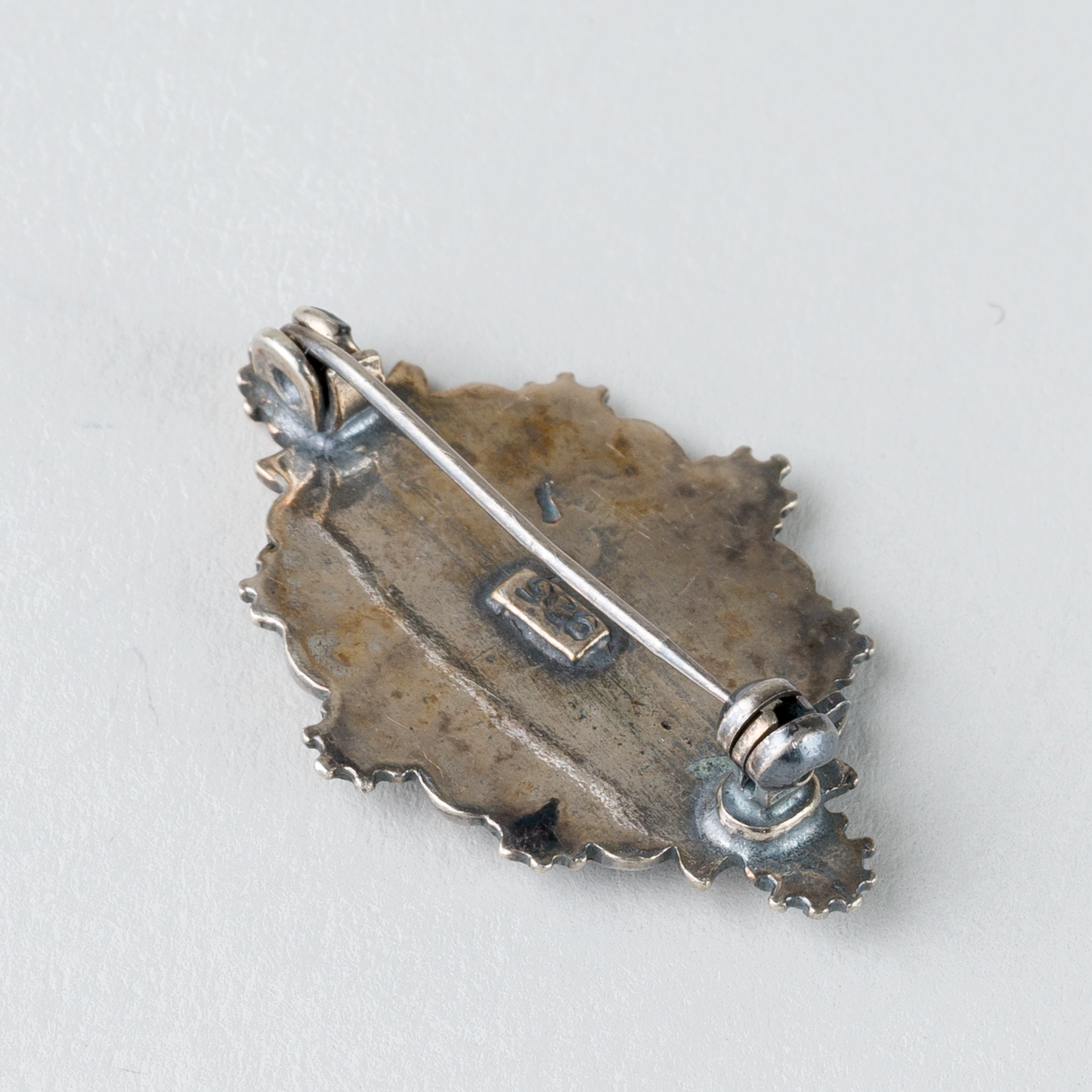 Brosche mit Stein 925er Silber 4g2