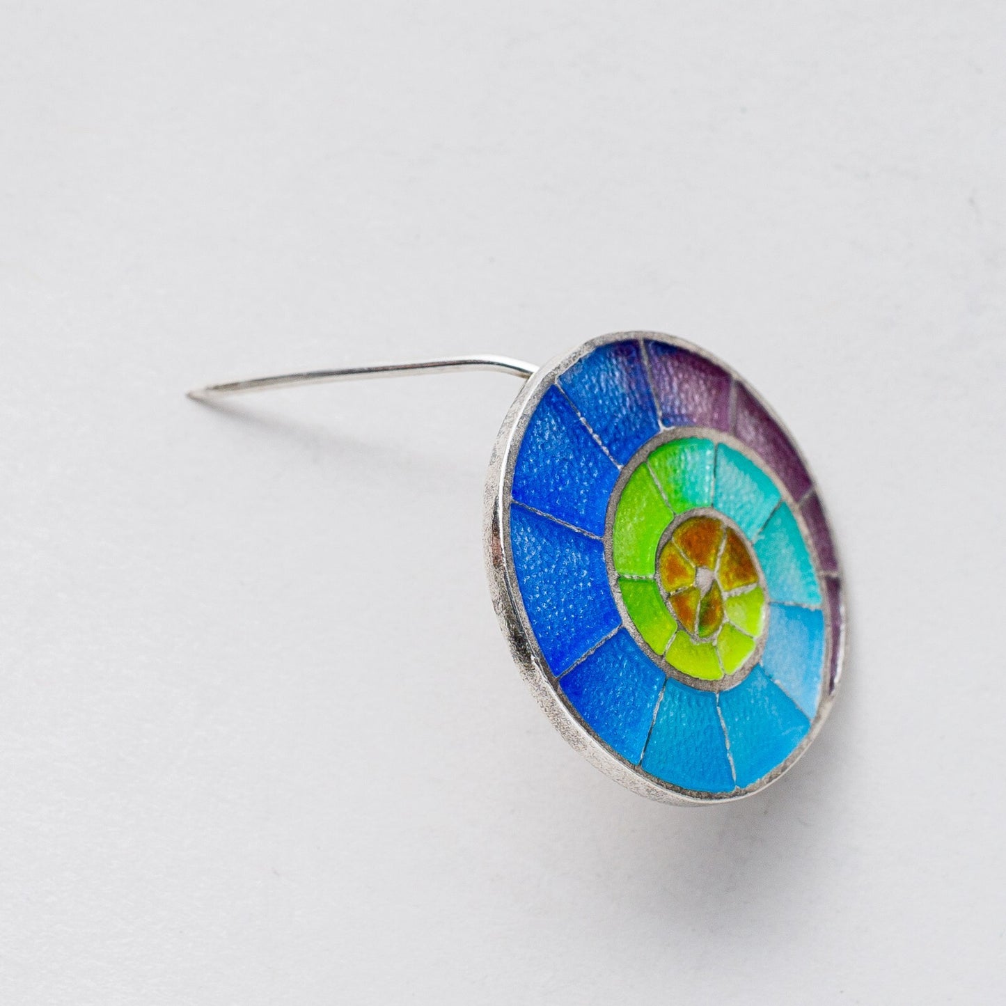Brosche Silber Muschel bunt 2,7 cm 8,94 g6