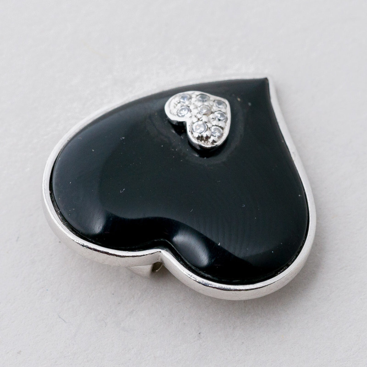 Anhänger Silber Herz Weiße Steine 2,2 cm 4,66 g2