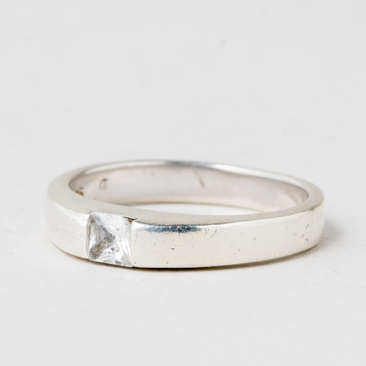 Ring Steinbesatz 925er Silber 4,05 g Größe 57 (18,1 mm Ø)0