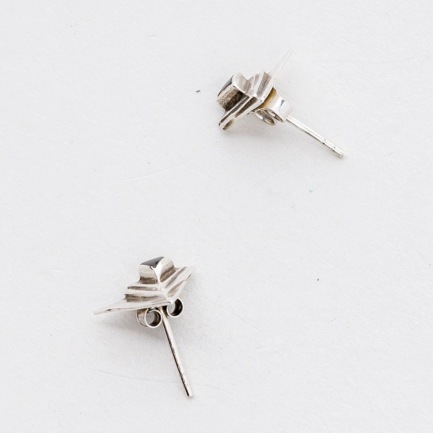 Ohrstecker 925er Silber Schwarze Steine 2,06 g1