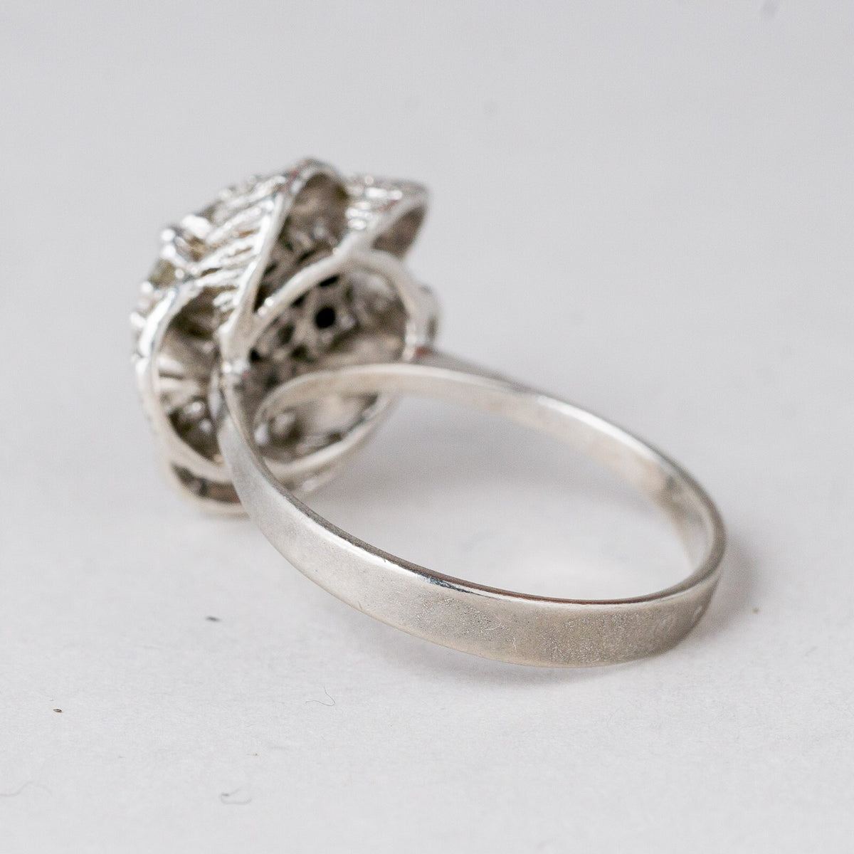 Silber Ring Weißer Stein Größe 57 (18,1 mm Ø) 3,93 g2