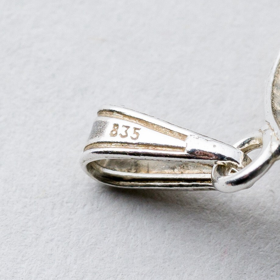 Anhänger Silber 835 Roter Stein 2,5 cm 1,71 g4