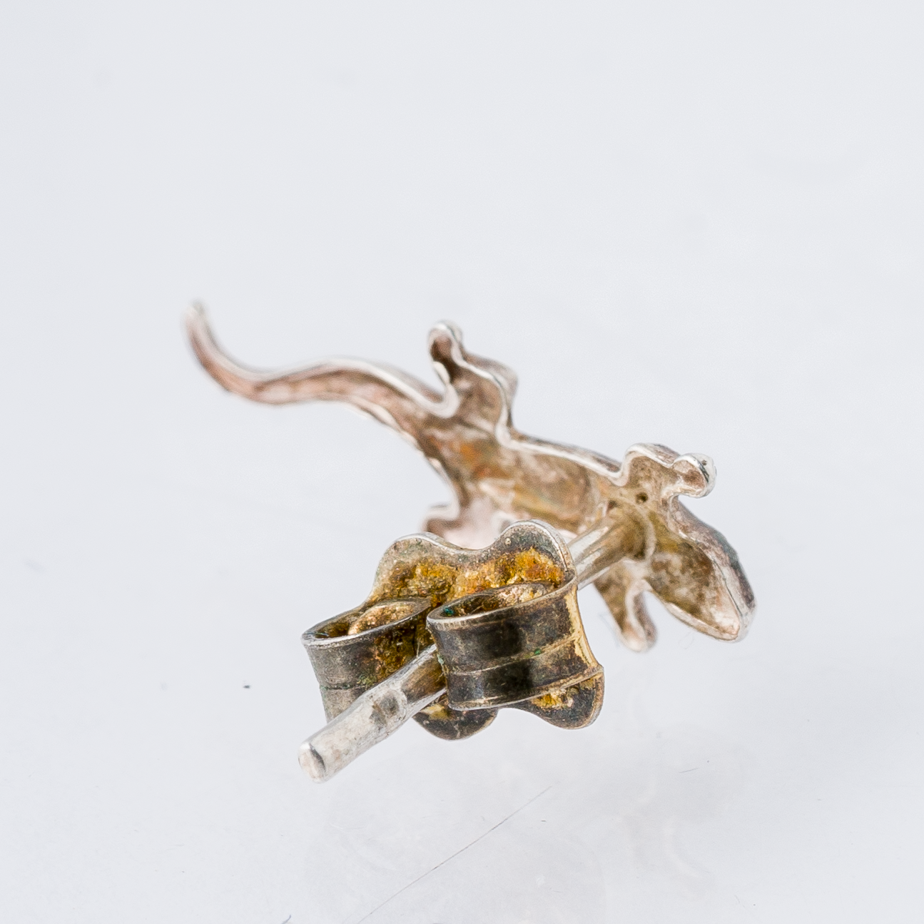 Einzelner Ohrring Ohrstecker Reptil Silber 0,32 g2